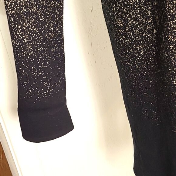 Rafaella Black & Metallic Gold Long Cardigan, Size Large - Picture 5 of 9